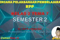 RPP Kelas 2 Semester 2 Tema 7