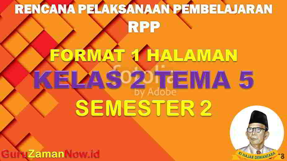 RPP 1 Lembar SD Kelas 2 Tema 5