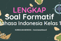 Soal Ulangan Harian Formatif Bahasa Indonesia Kelas 1 Kurikulum Merdeka